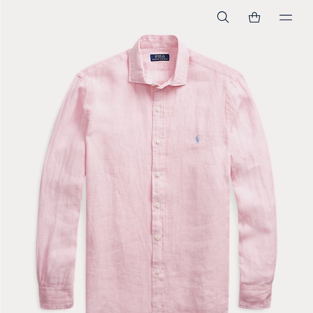 Polo by Ralph Lauren Men's Light Pink Button Down Shirt